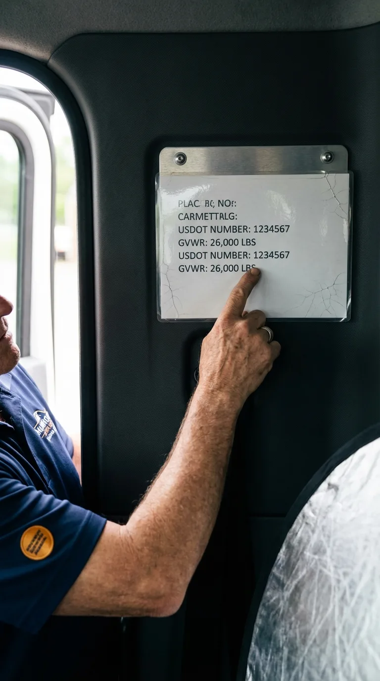 USDOT licensing placard verification in Washington